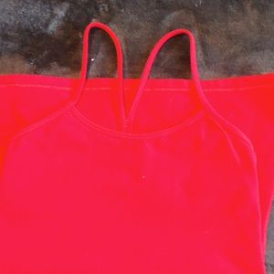 Red Lulu workout tank